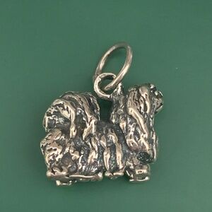 .925 Pekingese Sterling Silver Jewelry Charm #dog #pet